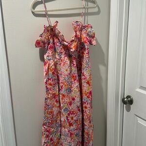 Floral Pink MIDI Dress